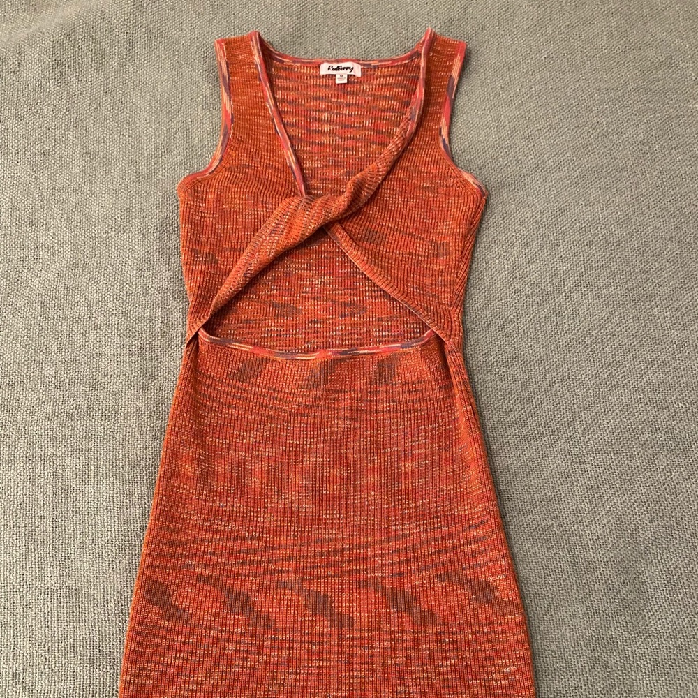 Verge Girl Beach House Knit Mini Dress // Rust